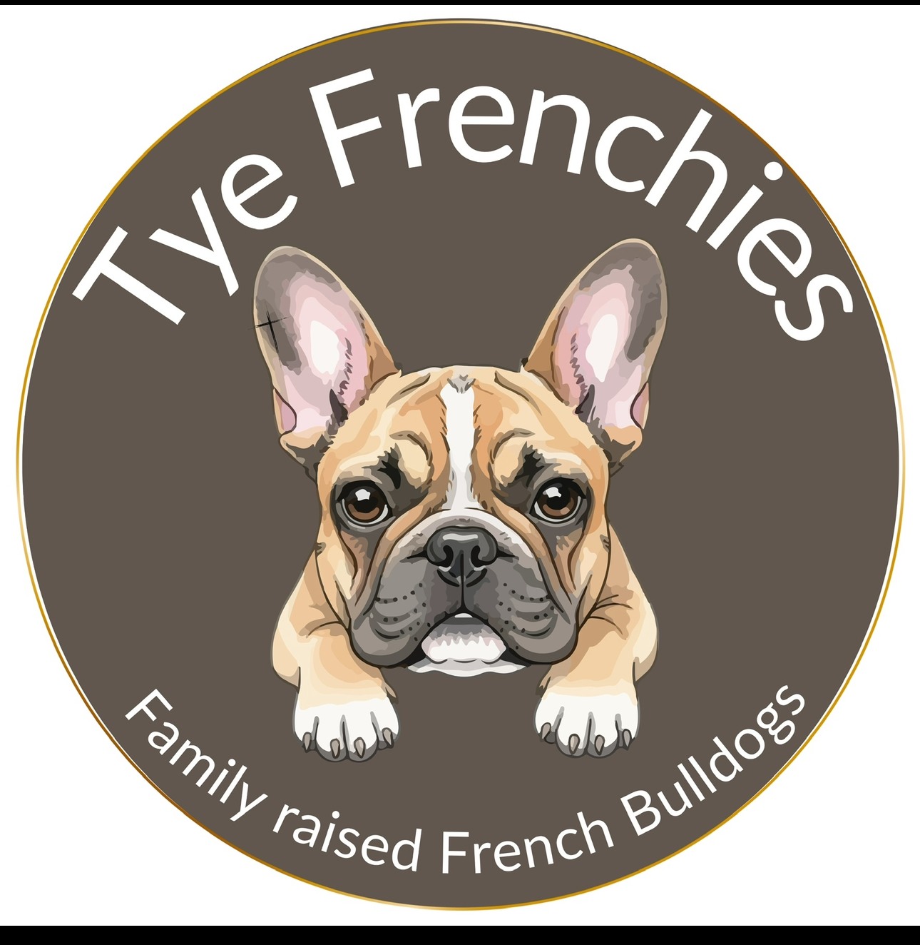 Tye Frenchies family raised French Bulldogs logo